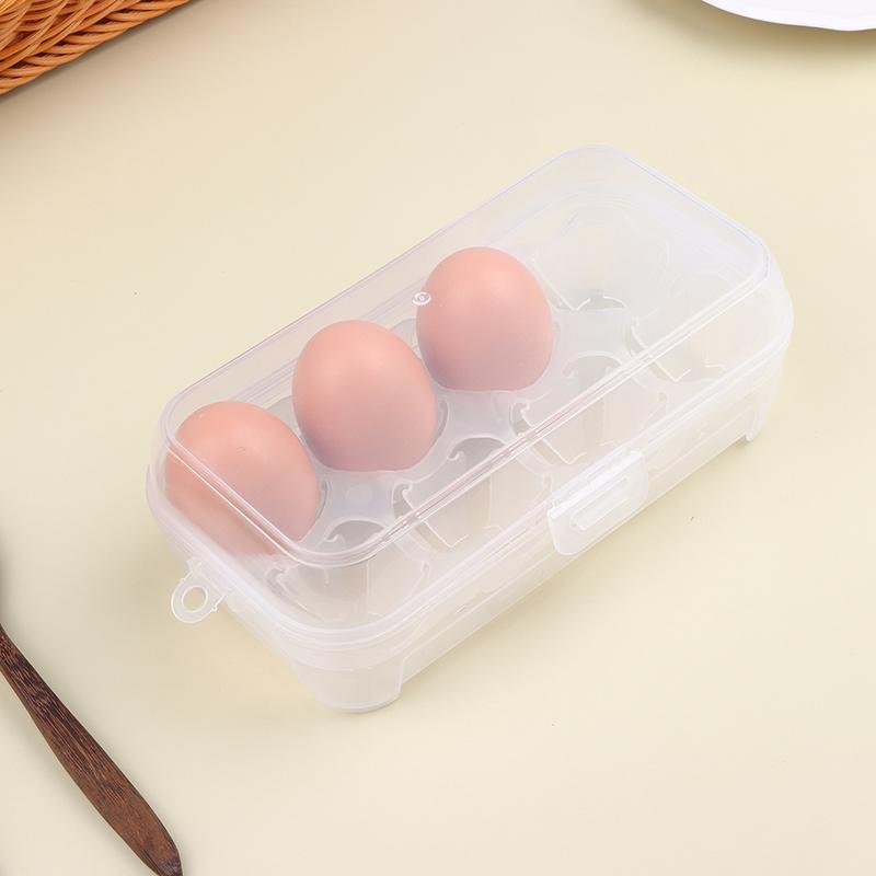 8 Grids Eggs Box Case Shockproof Egg Holder Kitchen Container Case Transparent Organizer For Outdoor Camping Picnic