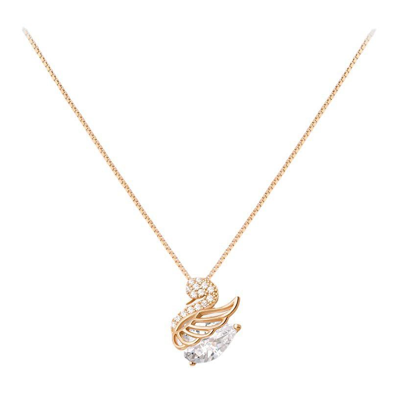 Elegant Swan Pendant Necklace - Summer Luxury Clavicle Chain for Women, Perfect Gift for Girlfriend