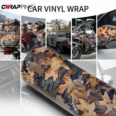 Large Car Stickers Leaf Camouflage Print Waterproof Big Sticker Car Decals and Graphics Self-adhesive Vinyl for Motorcycle Wrap