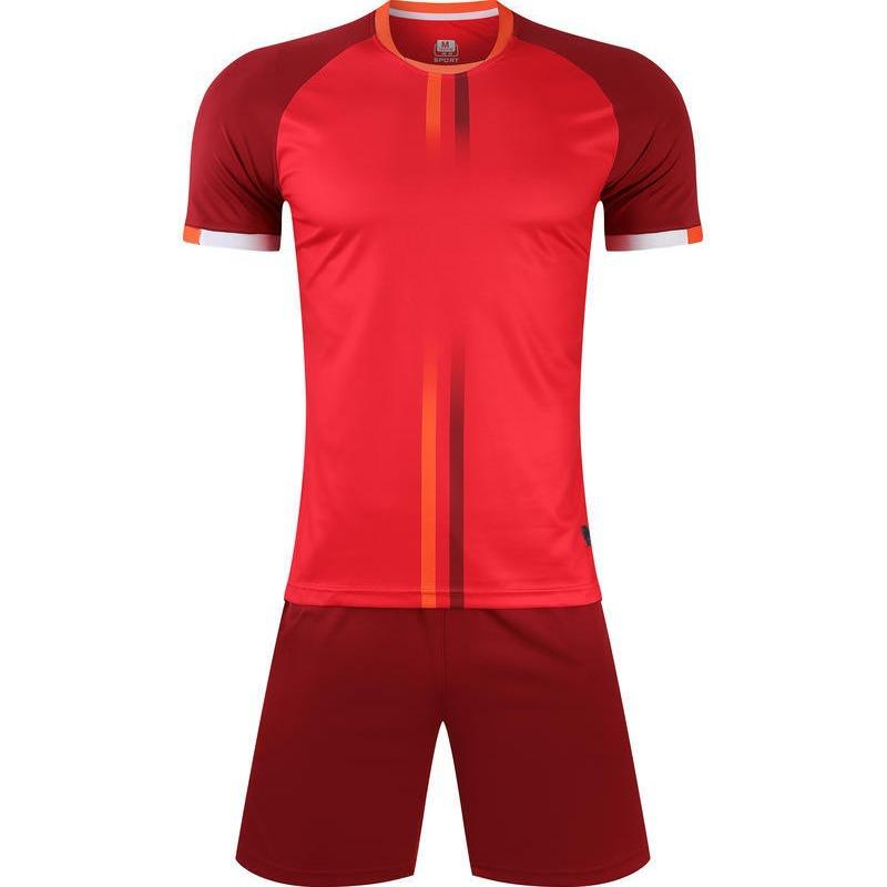 Summer New Short Sleeve Soccer Uniform Set Men'S Game Training Team Uniform Adult Soccer Jersey Sportswear 2101