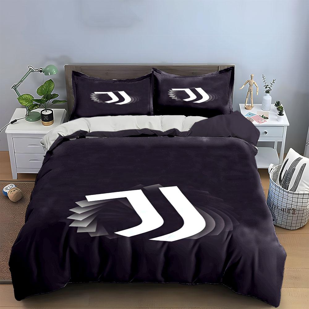 Design astratto del logo della Juventus. Set lenzuola Set copripiumino Copripiumini Federe(1 * Copripiumino 2 * Federe senza imbottitura per piumino)