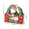 5pcs New Christmas Handle Treat Boxes Cartoon Santa Claus Paper Gift Packing Bag Navidad Decor Red Green Xmas Packaging