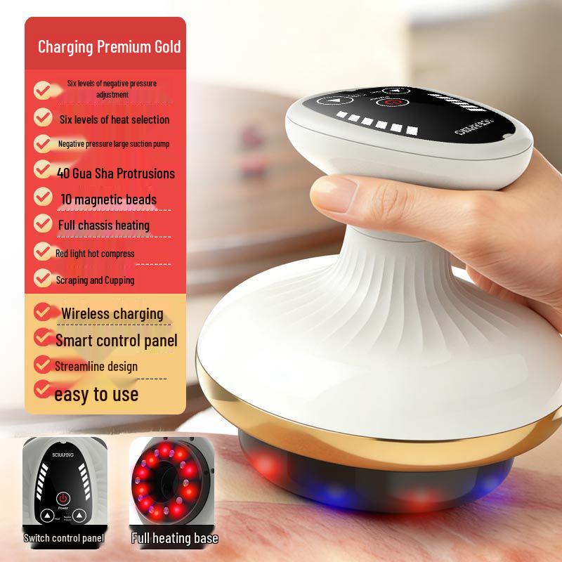 מברשת מרידיאנים גוואשה חשמלית ומעסה כוסות רוח