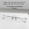 New Men's Frameless Pure Titanium Glasses Rectangular Anti-blue Reading Glasses Custom Myopia Prescription