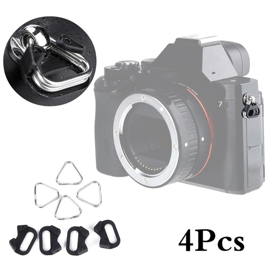 4Pieces Camera Strap Conversion Ring Metal Triangle Shoulder Strap Connection Buckle Camera Buckle Replacement