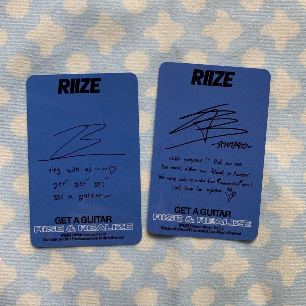 [USED] RIIZE B&N USA US Edition Limited Trading Cards 2 pieces