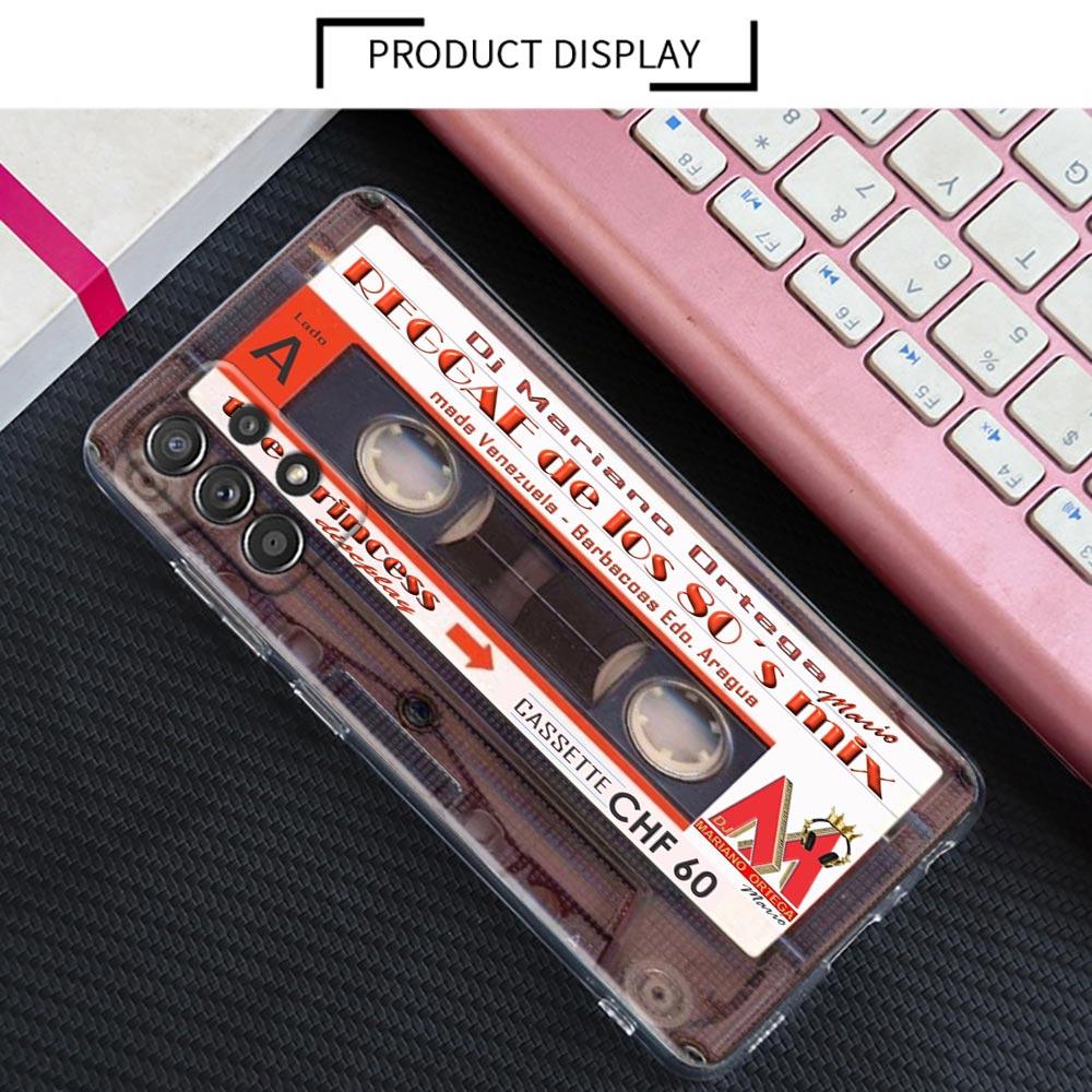 Music Cassette Tape Video Camera Case For Samsung Galaxy A55 A35 A06 A52 5G A53 A72 A53 A15 A51 A33 A32 A41 A22 A23 Phone Cover