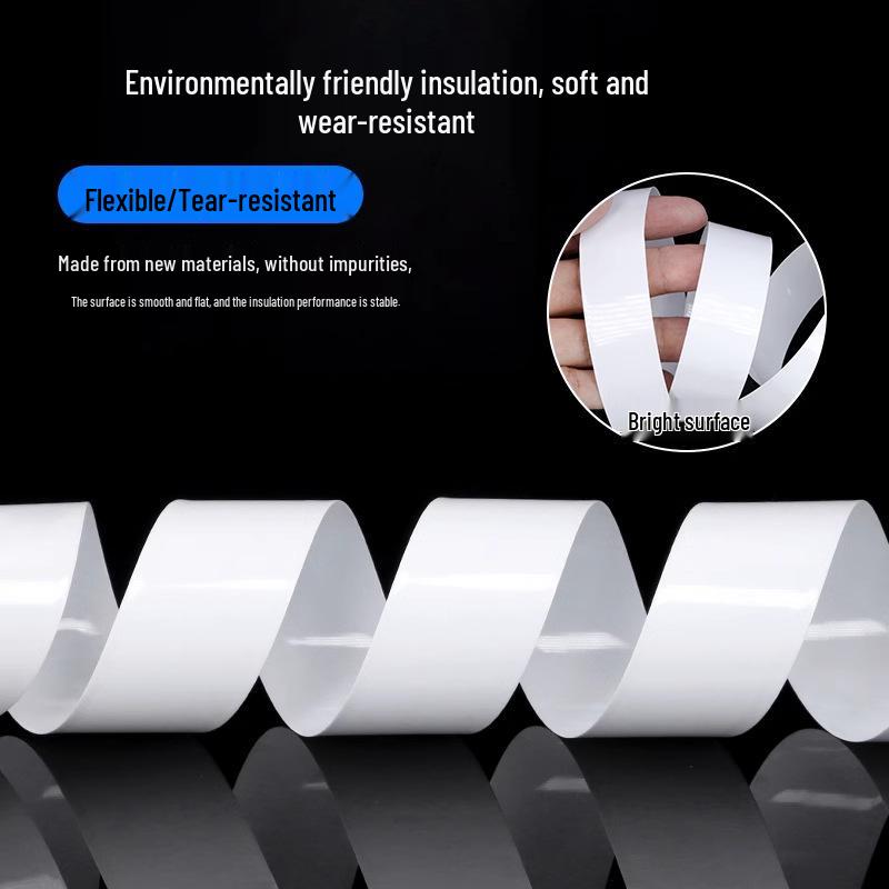 White PVC Heat Shrink Tubing for 18650 Battery Protection - Flame Retardant Insulating Sleeve