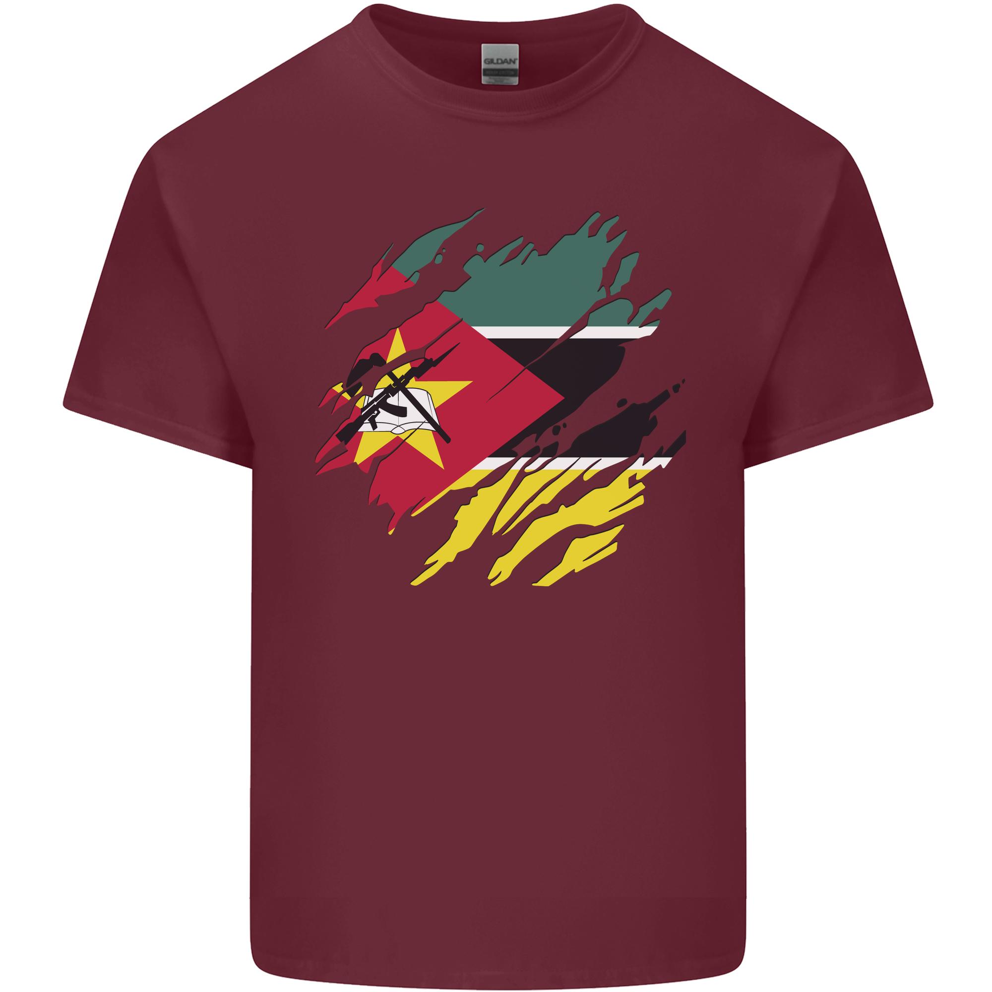 Torn Mozambique Flag Mozambican Day Football Unisexs Light Cotton TShirt S