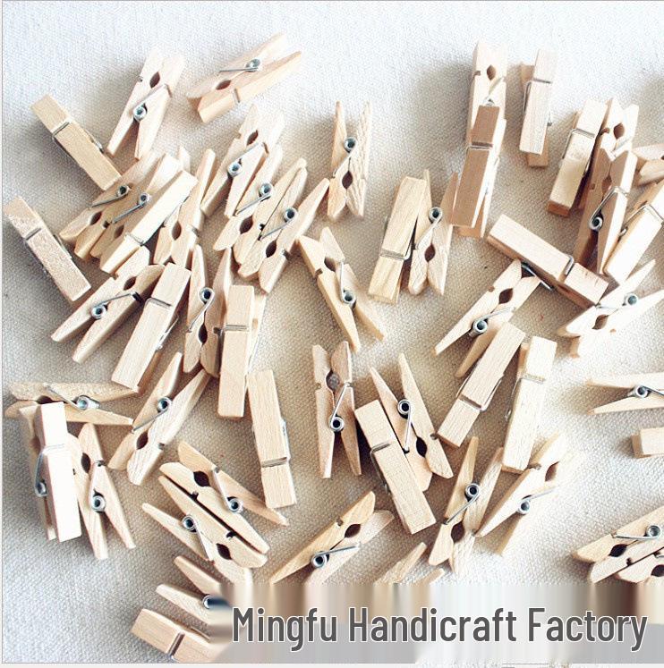 Handmade Natural Wood Color Retro Photo & Memo Clips