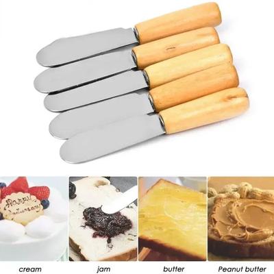 Mini Espátula de Acero Inoxidable Espátula Mango de Plástico Cortador de Sándwiches de Desayuno Queso Cuchillo para Mantequilla