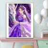 5DDIY Diamond Painting Dreamy Purple Dragon Fairy Mosaic Cartoon Animal Cross Embroidery Crafts Home Decoration Gifts
