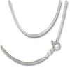 [EPIC BOLEN] Silver Chain Necklace (Chain Only) - Men's & Women's - SV925 Sterling Silver, 925 Stamped, Ultra-Thin 1.2mm, Cuban Link, 2-Sided Single,