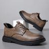 Pantofi casual de piele pentru bărbați, pantofi simpli, tendință nouă de modă de primăvară, pantofi retro de lucru pentru bărbați