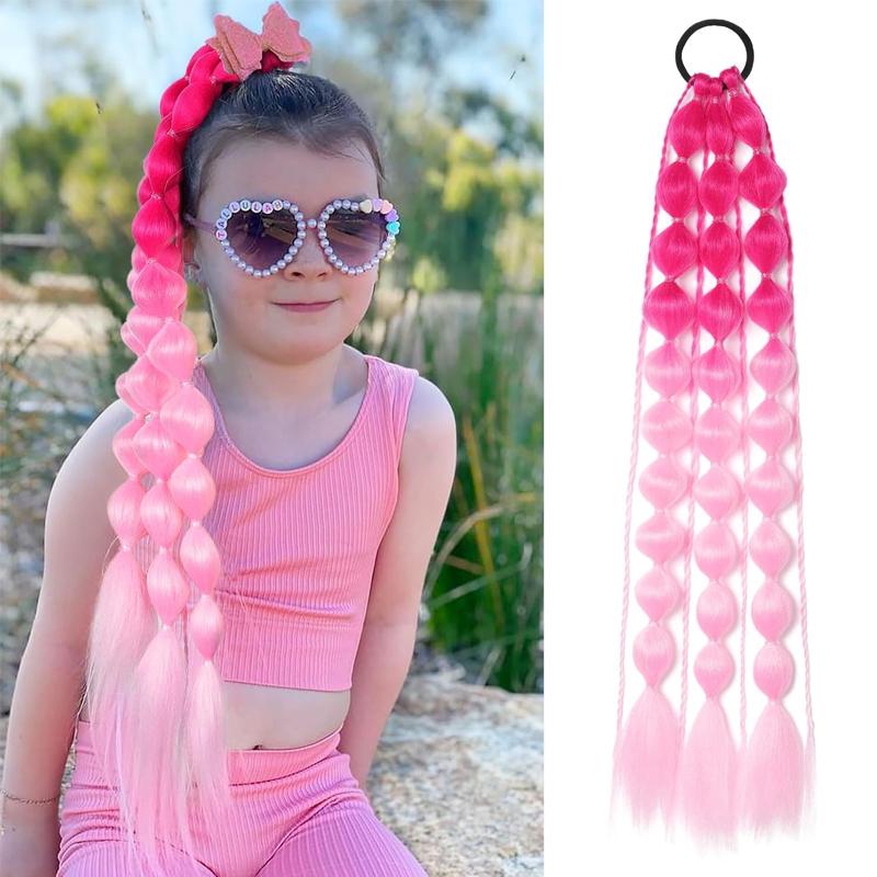Colored Bubble Ponytail Extensions Colored Hair Extensions for Women with Hair Tie for Women Crazy Hair Accessories