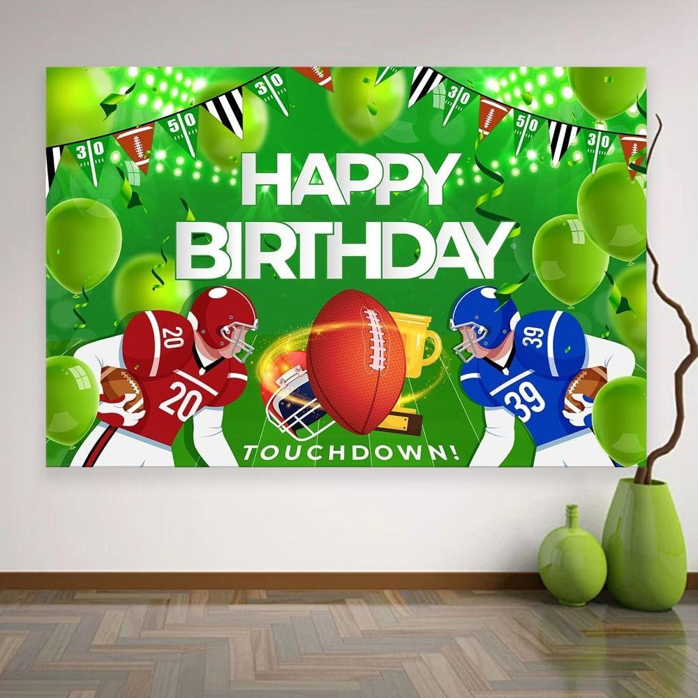 Party Decor 59.06x39.37in Football Birthday Party Decorations Super Football Game Backdrop Banner Boys