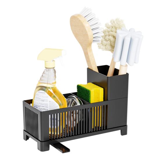 Sink Caddy Kitchen Storage Rack Large Capacity Multipurpose Drain Rack Sponge Holder Countertop Organizer
