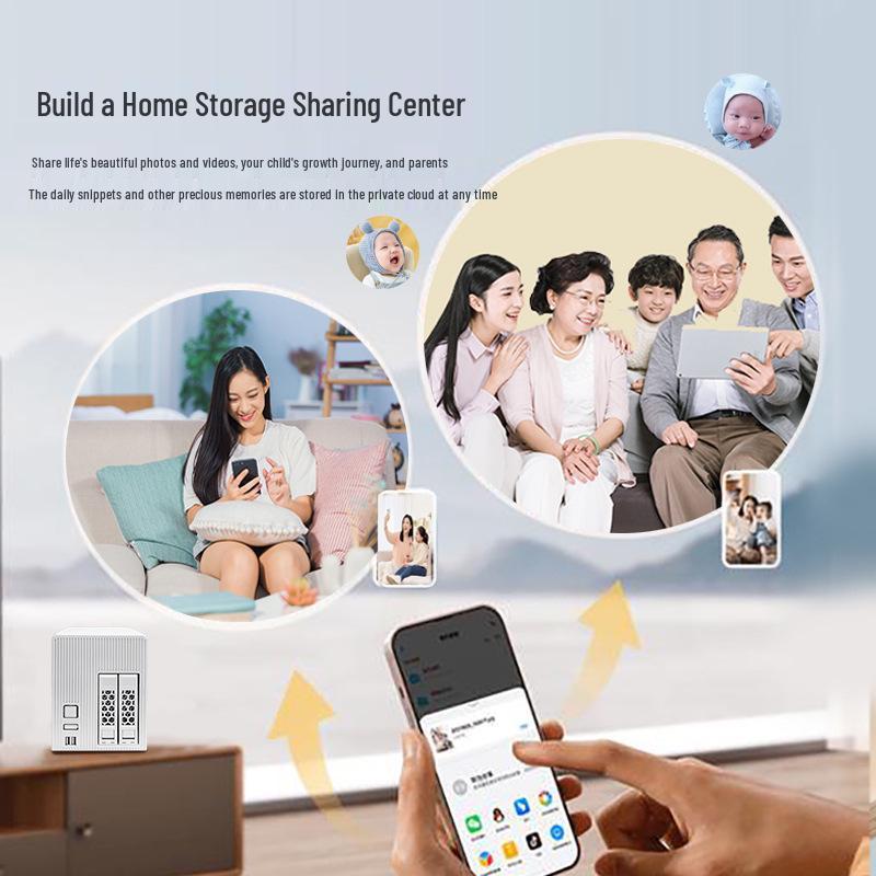 Two-Bay NAS Home Cloud Storage Server with Mobile Expansion