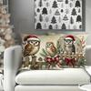 Christmas Pillow Cover Polyester Christmas Tree Print Home Cushion Cover Sofa Living Room Cushion