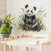 Fun-f130 Cartoon Niedlichen Roten Panda Essen Bambus Kinderzimmer Hintergrund Dekorative Wandaufkleber