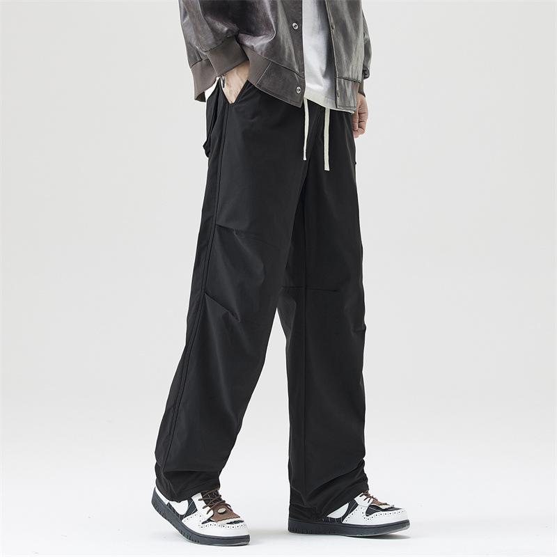 Paratrooper Pants Tooling Pants Trendy Men's Summer Thin American Trendy Brand Straight Casual Pants Men's Drawstring Sweatpants