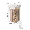 1pc Grain Storage Tank 4 Grids Grains Sealed Jar Large Capacity Transparent Rice Storage Container with Cup Kitchen Storage Jar