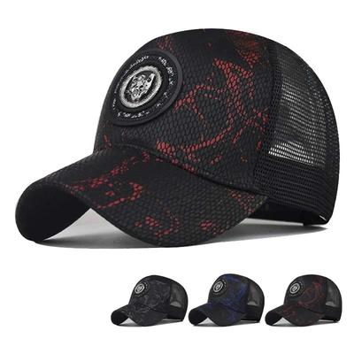 Farbverlauf Gepardenmuster Sommer Netz Baseballkappen Neuer Modetrend Für Männer Frauen Hip Hop Snapback Atmungsaktive Netz Sonnenschutzmütze Outdoor