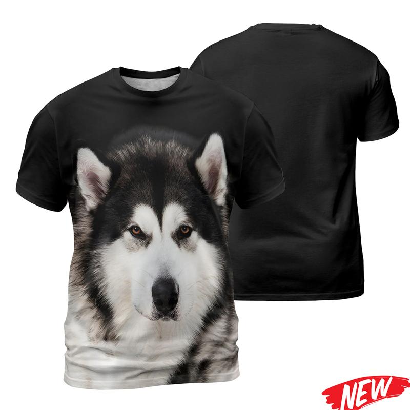 Men Cute  Animal Dog Tshirt Summer Street Short Sleeve Women Oversized Tees