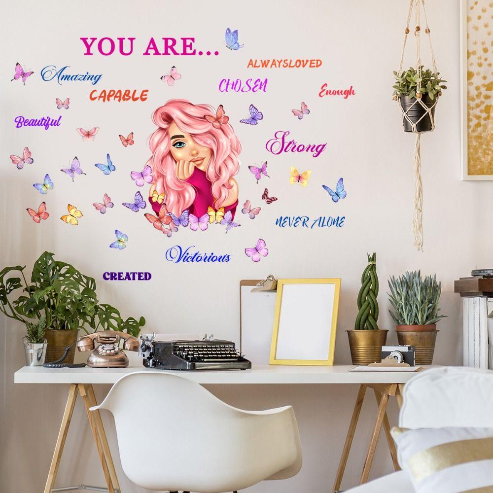 Cartoon Girl Wall Stickers Multicolor Wall Decorative Sticker NEW Wall Decal  Baby Nursery