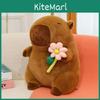 Plüsch-Capybara-Spielzeug mit weicher PP-Baumwollfüllung und Blumenmuster für Kindergeburtstagsgeschenk