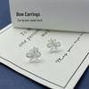 S925 Sterling Silver Bow Earrings - Cute, Mini, Fashionable, Versatile Jewelry
