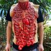 Halloween Bloody Chest Gut Torso Scary Zombie Bloody Belly Haunted House Role Play Costume Fixture Halloween Party Decoration