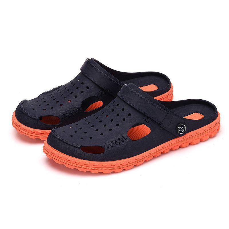 Sandals men's non-smelly feet couple's hole shoes casual comfortable soft travel vacation beach shoes summer
