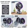 Wireless Auto Rotate Fan Small Portable Circulation Fan Strong Wind 10000mAh Battery USB With Light Clip Fan