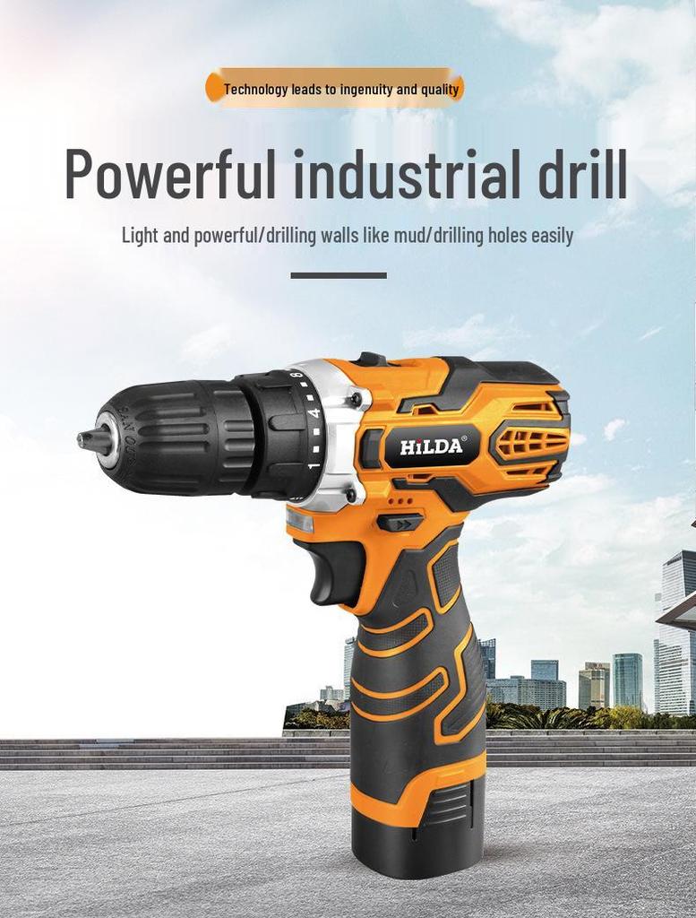 Rechargeable Multifunction Electric Impact Drill and Screwdriver
