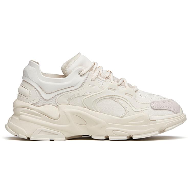 Anta Millennium 3.0 Fleece Lined Abrasion Resistant Cushioning Low Top Casual Shoes Women's Ecru 122148890-6