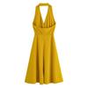 Wholesale Summer New European and American Style Fashion Temperament Lace-up Neck Collar Sleeveless V-neck Dress