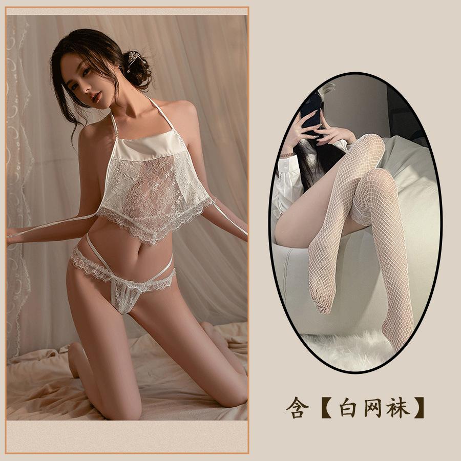 Sexy sexy pure desire belly pocket hot open crotch lace pajamas free passion temptation suit