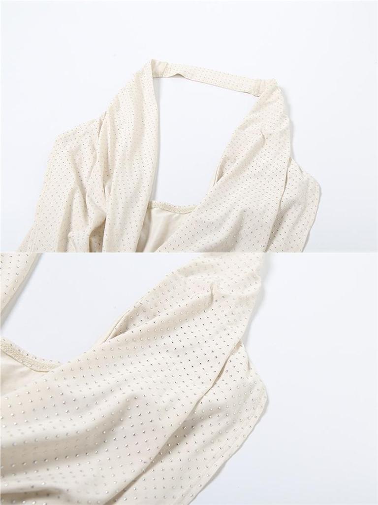 Sexy ärmelloses Bodycon-Kleid mit Neckholder und Rückenausschnitt im europäischen und amerikanischen Stil für Damen