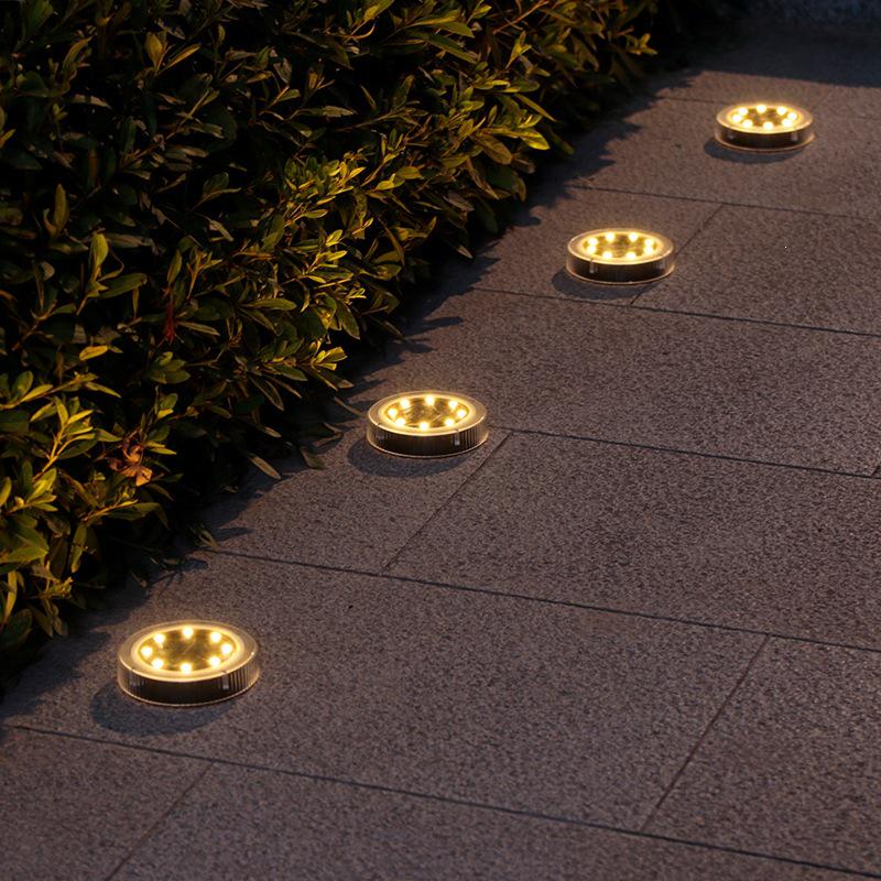 Waterproof Solar Ground Lights for Outdoor Garden, Lawn, and Steps - Decorative Landscape Lighting