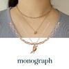 Monograph Agatha Necklace Mgnl0252 14K Gold Plated