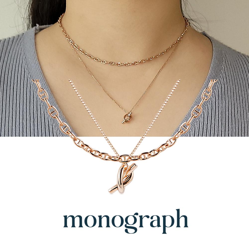 Monograph Agatha Necklace Mgnl0252 14K Gold Plated