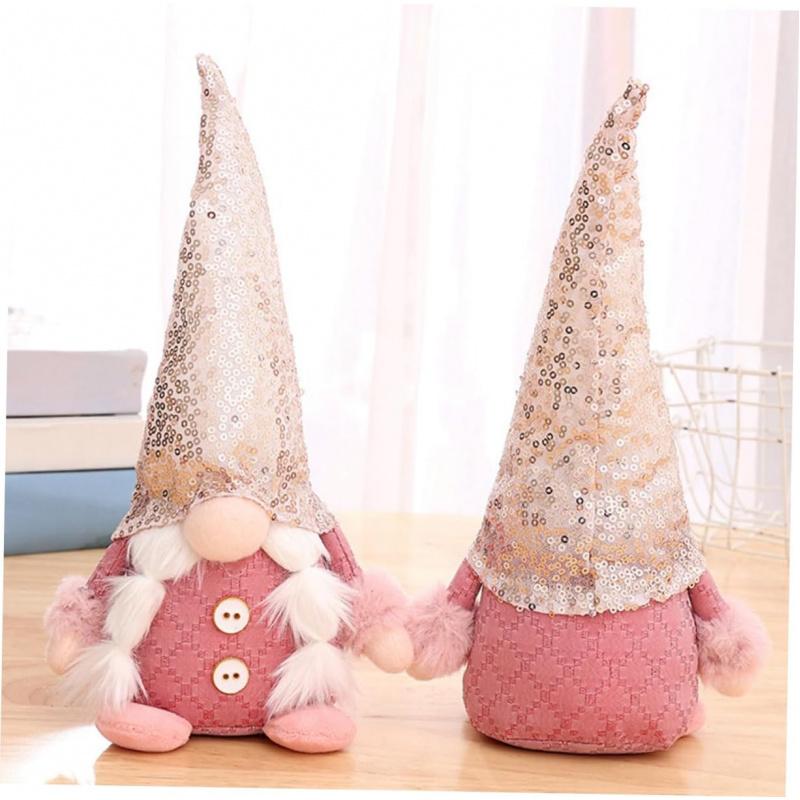Christmas Sequin Gnome Plush Decorative Gnome Ornament for Home Unique Xmas Decor Adorable Holiday for Festive Atmosphere