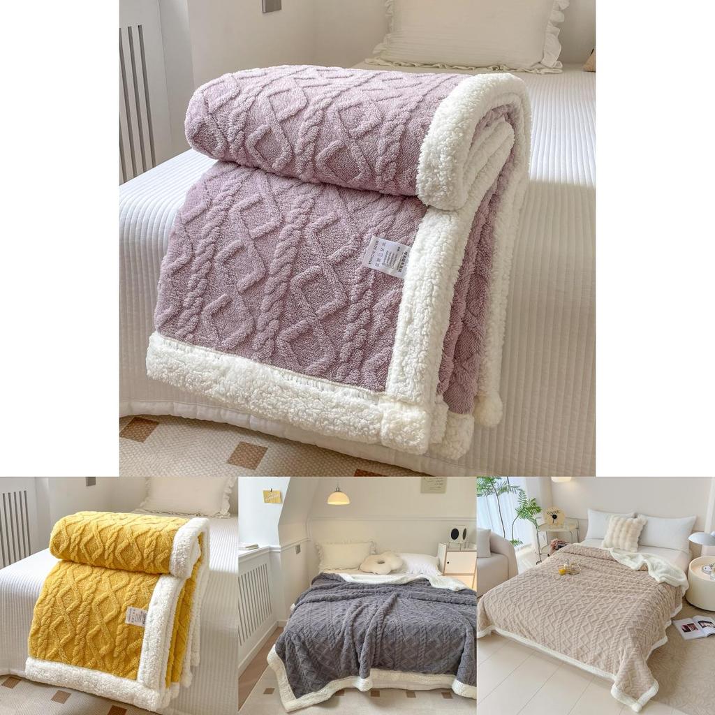 Polyester-Flanell-Decke mit weichem Plüschgefühl für Nickerchen im Büro und den Gebrauch auf dem Sofa