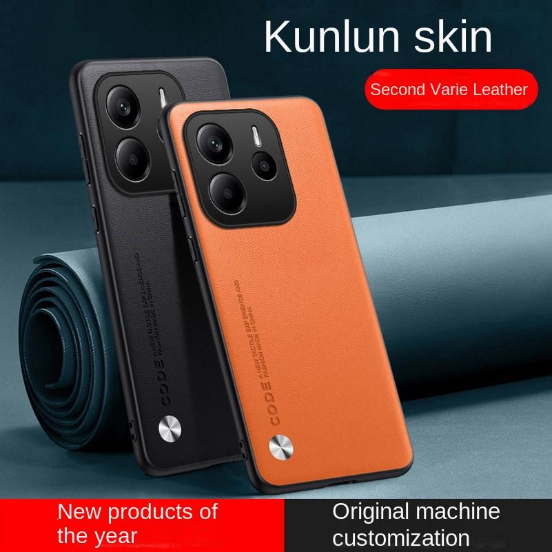 Schlichte Ledertasche für Xiaomi Redmi Note 14 4G Note 13 Pro 12 Pro + 11T Pro 11S 11E 11 10 Pro Max Luxus-Hartschalen-Telefonabdeckung Fundas