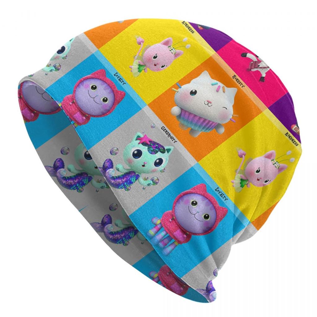 Gabbys Dollhouses Cartoon Skullies Beanies Hats Cute Fashion Unisex Outdoor Cap Warm Head Wrap Bonnet Hat