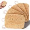 4-6Pcs Natural Loofah Exfoliating Sponges - Gentle Body Scrubber for Shower & Bath, Bamboo Fiber Cleaning Pads