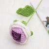 40cm Rose Knitted Yarn Bouquet Artificial Flower for Valentine's Day Bride Wedding Decor Home Decoration Easter Flower Accessory