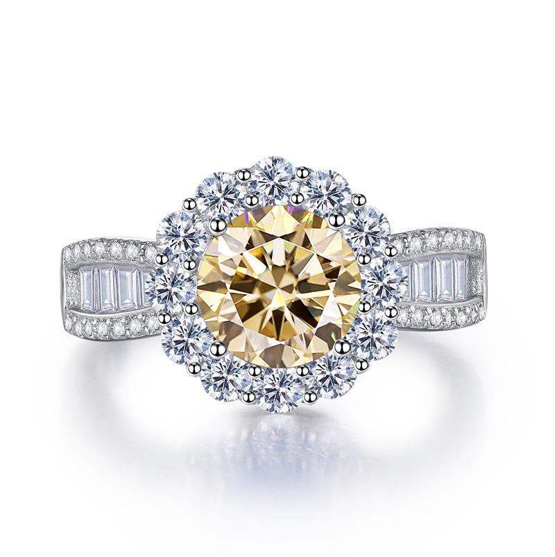 Bague Ringen Δαχτυλίδια 2 καρατίων ροζ Moissanite με Πιστοποιητικό για Cham Lady με D Χρώμα VVS πολύτιμος λίθος Moissanite Γαμήλιο πάρτι κοσμηματοπωλείο