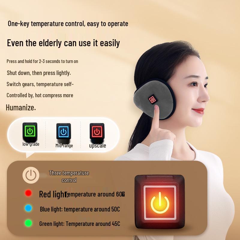 Extra Thick Electric Heated Earmuffs - Warm Ear Covers for Men and Women